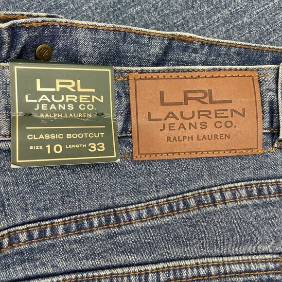 Lauren Ralph Lauren Jeans Co Classic Bootcut Pocket Flap Western Blue Womens 10 - Picture 9 of 14